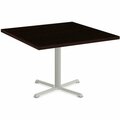 Special-T Table, Square, 42inx42inx29in, GrayBase/EspressoTop SCTSTAR24242GES